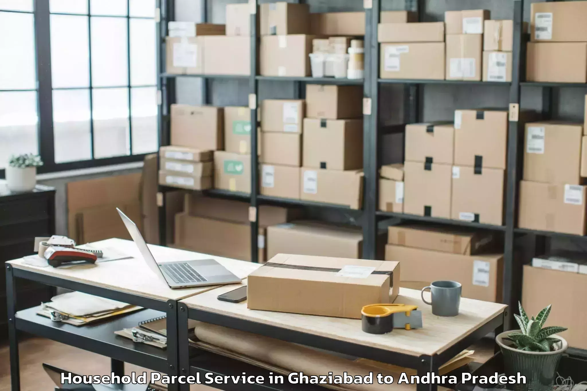 Hassle-Free Ghaziabad to Poduru Household Parcel